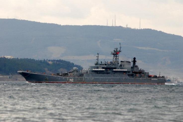 The Ropucha class landing ship Novocharessak passing through the Dardanelles. Photo: Ahmet Güven.