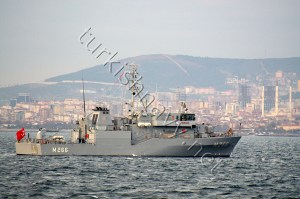M-266 TCG Amasra. She is identical to TCG Alanya taking part in Minex '13 in Spain.