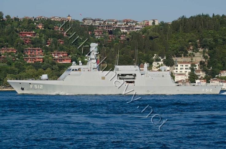F-512 TCG Büyükada making a northbound passage on Bosphorus.