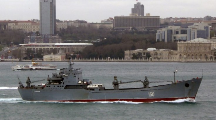 Russian Alligator class landing ship Saratov returns from her Syrian deployment. Photo: Alper Böler.