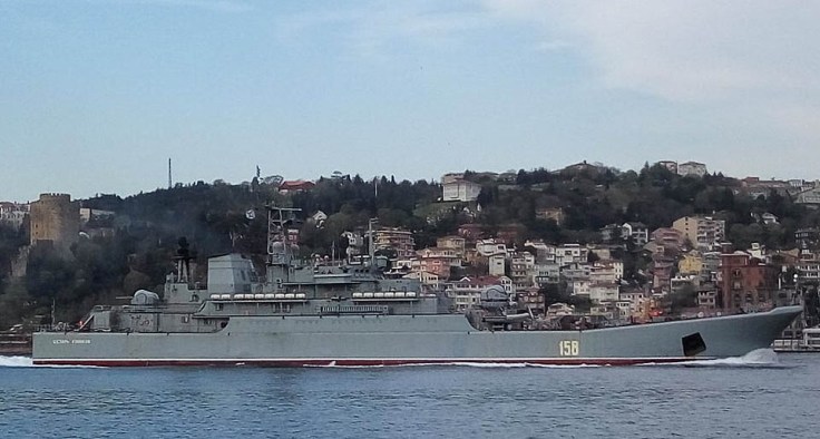 An empty Ropuch raturnd from Syrian deployment. Tsezar Kunikov making a northbound passage. Photo: Aşkın Eyüboğlu