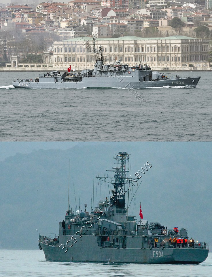 The above photo, taken in March 2018 shows TCG Bartın with her original ESM sensor on top of her mast. The below photo, taken in January 2023, shows TCG Bartın with her new ESM sensor.